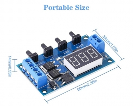 Trigger Cycle Timer DC 5V 12V 24V On Off Timer Module Delay Relay Switch Circuit Module Dual MOS Control with Protective Shell for Smart Home