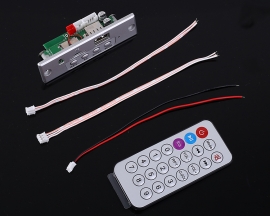 3.7V-5V White MP3 Decoder Board Bluetooth-compatible Call Module FM AUX Input Support TF Card/U-Disk Lossless