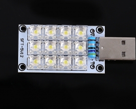 DC 5V USB Lamp 12-LED Super Bright White Piranha LED Board Light Lamp