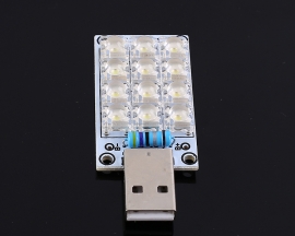 DC 5V USB Lamp 12-LED Super Bright White Piranha LED Board Light Lamp