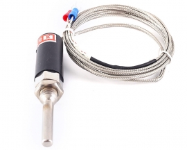 WZP-187 PT100 K Type Stainless Steel Temperature Sensor Probe -200℃-400℃ Thermocouple w/1.5m Cable