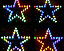 DIY Kit Pentagram RGB LED Music Colorful Flashing Light Five-Pointed Star DIY Soldering Kits