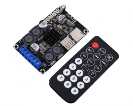 Bluetooth-compatible Power Amplifier Board 50W+50W 12V 24V Receiver Module Support TF Card U-Disk