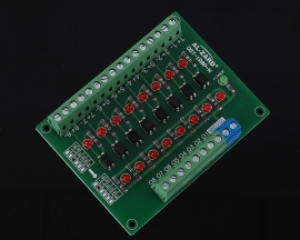 5V to 3.3V 8-Channel Optocoupler Isolator Photoelectric Isolation Module Level Voltage Converter 8Bit NPN Output PLC Signal Converter