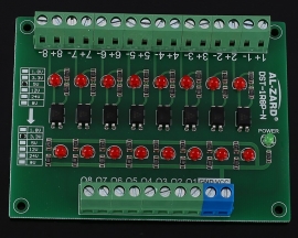 5V to 3.3V 8-Channel Optocoupler Isolator Photoelectric Isolation Module Level Voltage Converter 8Bit NPN Output PLC Signal Converter