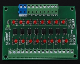 5V to 3.3V 8-Channel Optocoupler Isolator Photoelectric Isolation Module Level Voltage Converter 8Bit NPN Output PLC Signal Converter