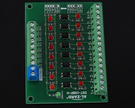 5V to 3.3V 8-Channel Optocoupler Isolator Photoelectric Isolation Module Level Voltage Converter 8Bit NPN Output PLC Signal Converter