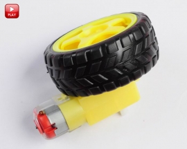 Smart Car Robot Plastic Tire Wheel + DC Gear Motor 3v 5v 6v