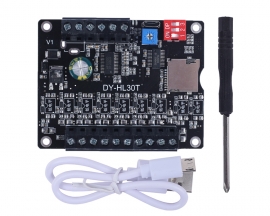 DC 12V 24V 30W Mono Voice Playback Module, 9-Channel Music Power Digital Amplifier, Support 32G TF Card Socket, MP3 WAV UART Controller for Arduino