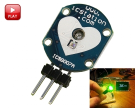 ICStation Heartbeat Sensor Pulse Sensor Heart Rate Sensor Module for Arduino