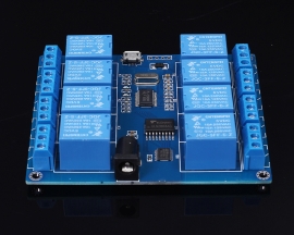 ICStation 8 Channel ICSE014A Micro USB Switch Relay Module Upper Computer Control Board DC 5V ICSE014A