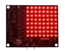 64 SMD 0805 Red LED Dot Matrix Display Electronic Soldering Practice Kit