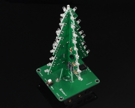 DIY 7 Colors 3D Xmas Tree Kit RGB Flashing LED Circuit Kit Colorful Christmas Tree Kit for Solder Practice for Christmas Eve Gift