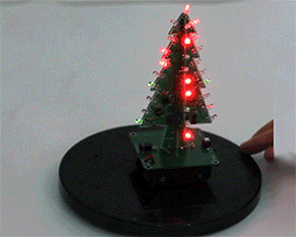 DIY 7 Colors 3D Xmas Tree Kit RGB Flashing LED Circuit Kit Colorful Christmas Tree Kit for Solder Practice for Christmas Eve Gift
