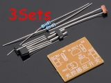 3 Sets of DIY Kit Light Control Sensor Switch Module  DIY Electronic Soldering Trainning Boards