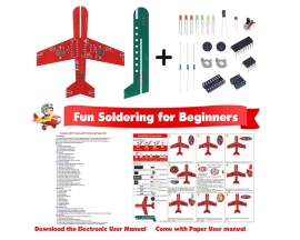 Airplane Flashing LED Light Kit, Soldering Project for STEM Teaching Students Learning, DIY Toy Game Craft Kits for Teens