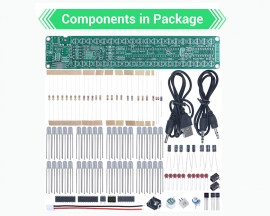 DIY Kit Music Audio Spectrum Indicator AUX MIC Peak Hold Voice Control Level Light LM3914 Electronic Soldering Practice Kits