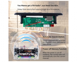 DIY Kit FM Radio Bluetooth Amplifier, LED Spectrum Bluetooth Audio Speaker 3W+3W, U-disk TF Card Music Player Remote Control Electronic Soldering Kits