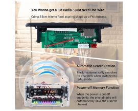 DIY Kit FM Radio Bluetooth-Compatible Amplifier, LED Spectrum Bluetooth Audio Speaker 3W+3W, U-disk TF Card Music Player Remote Control Electronic Soldering Kits