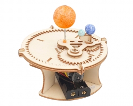 DIY Wooden Earth Moon Sun Model Kits, Puzzle Assembly Toy and STEM Education Science Experiment Kit for Children