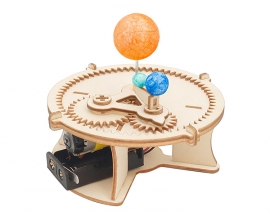 DIY Wooden Earth Moon Sun Model Kits, Puzzle Assembly Toy and STEM Education Science Experiment Kit for Children