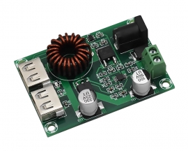 Dual USB Step Down Power Supply Module Buck Voltage Converter 5V 3A Rechargeable Mini Charger Board