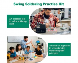 Electronic Swing Kit, DIY Electromagnetic Swinging Device Electronic Soldering Practice Kits STEM Kits for School Home Education