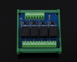 DC 12V 4-Channel Relay Module High/Low Level Trigger Optocoupler Isolator 4Bit PLC Signal Converter with Rail