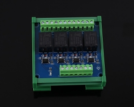 DC 12V 4-Channel Relay Module High/Low Level Trigger Optocoupler Isolator 4Bit PLC Signal Converter with Rail