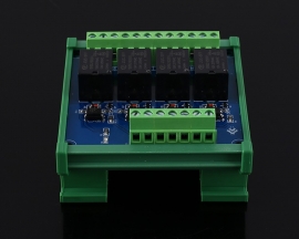 DC 12V 4-Channel Relay Module High/Low Level Trigger Optocoupler Isolator 4Bit PLC Signal Converter with Rail