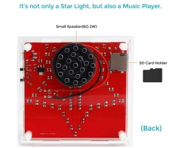 DIY Kit RGB LED Pentagram Flashing Light WAV Music Player Colorful Five-Pointed Star Soldering Practice Kit