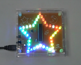 DIY Kit RGB LED Pentagram Flashing Light WAV Music Player Colorful Five-Pointed Star Soldering Practice Kit