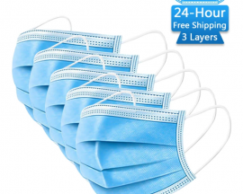 50PCS Three-layer Disposable Mask Anti-Fog Anti Dust PM2.5 Protective Face Mask KP95 with High Elastic Ear Hook