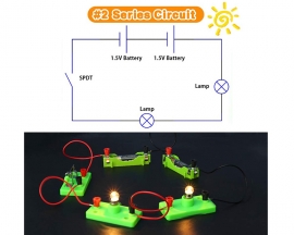 Circuit Learning Kits, Physics Science Entry Experiment DIY Project, Parallel Series Circuit Building, STEM Electric Education for Beginner Junior Senior Students