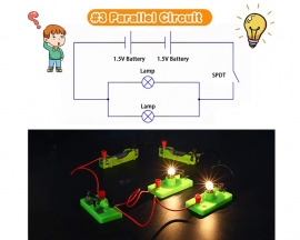 Circuit Learning Kits, Physics Science Entry Experiment DIY Project, Parallel Series Circuit Building, STEM Electric Education for Beginner Junior Senior Students