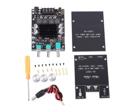 TPA3116D2 5A Wireless Bluetooth-Compatible Audio Stereo Module, 100W+100W BLE 5.0 AUX Treble/Bass Adjustable Amplifier Board, BT and AUX Inputs for DIY Speakers