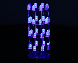 Mini Blue Dream Light Circle LED DIY Kit Star Flashing LED Cube Lamp for Christmas