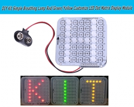 DIY Kit Simple Breathing Lamp Red/Green/Yellow Customize LED Dot Matrix Display Module