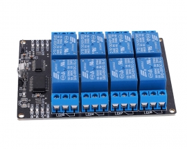 DC 5V 8-Channel Infrared Receiver Module 9-Key Remote Control Self-Lock Control Switch Module