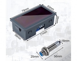 AC 110V 220V 4Bit Digital LED Tachometer RPM Speed Meter with Hall Proximity Switch Sensor