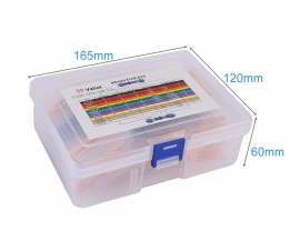 500pcs 50 Values Metal Film Resistor Kits 1/2W 1% 1.2ohm 4720ohm 10K 510K 1M Component Kit