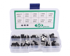 50pcs 10 Values High-Power Stabilized Transistor Kits TO-220 LM317T L7805 L7806 L7808 L7809 L7810 L7812 L7815 L7818 L7824 Component Kit
