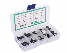 50pcs 10 Values High-Power Stabilized Transistor Kits TO-220 LM317T L7805 L7806 L7808 L7809 L7810 L7812 L7815 L7818 L7824 Component Kit