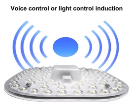 AC 220V Sound Light Control Switch LED Integrated Light 12W Sensor Module