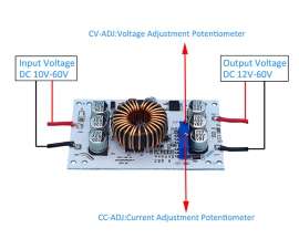600W CVCC Boost Module,10A DC-DC 10V-60V to 12V-60V Adjustable Step UP Module, Power Supply Stabilizer for LED Board