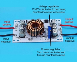 600W CVCC Boost Module,10A DC-DC 10V-60V to 12V-60V Adjustable Step UP Module, Power Supply Stabilizer for LED Board