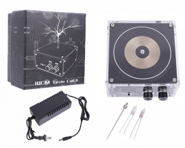 DC 48V 100W Bluetooth-Compatible Music Tesla Coil Loudspeaker, Wireless Transmission Experiment Tesla Coil Science Education Desktop Toy Model