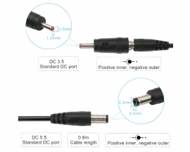 USB 5V to DC 9V12V Charging Cable USB Interface to DC 5.5/3.5mm Interface Boost Line Booster with LED Display Step-up Volt Transformer