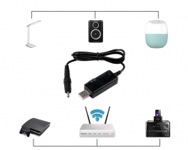 USB 5V to DC 9V12V Charging Cable USB Interface to DC 5.5/3.5mm Interface Boost Line Booster with LED Display Step-up Volt Transformer