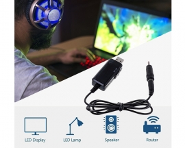 USB 5V to DC 9V12V Charging Cable USB Interface to DC 5.5/3.5mm Interface Boost Line Booster with LED Display Step-up Volt Transformer